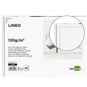 BLOC DE DIBUJO LINEAL ESPIRAL