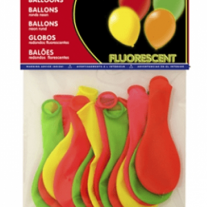 GLOBOS REDONDOS COLORES FLUORESCENTES