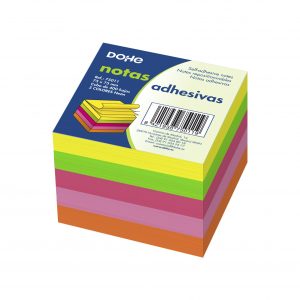 BLOC DE NOTAS ADHESIVAS DE QUITA Y PON CUBO 75X75MM