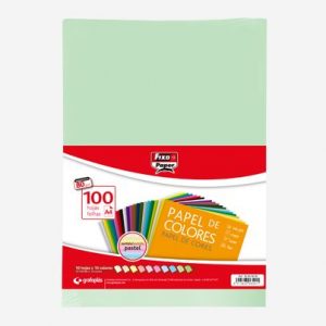 PAQUETE 100 PAPEL COLORES PASTEL INDIVIDUAL  A4 80 G