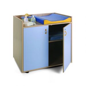 MUEBLE CAMBIADOR CON PUERTAS INCLUYENDO COJIN CAMBIADOR