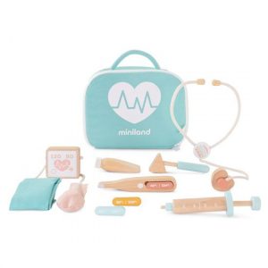 SET MÉDICO MADERA MUÑECOS